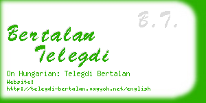 bertalan telegdi business card